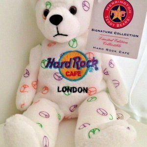 Hard Rock Cafe Plush Bear London England LE Peace